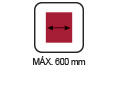 ESPECIFICACIONES - Ancho MAX 600 mm SF